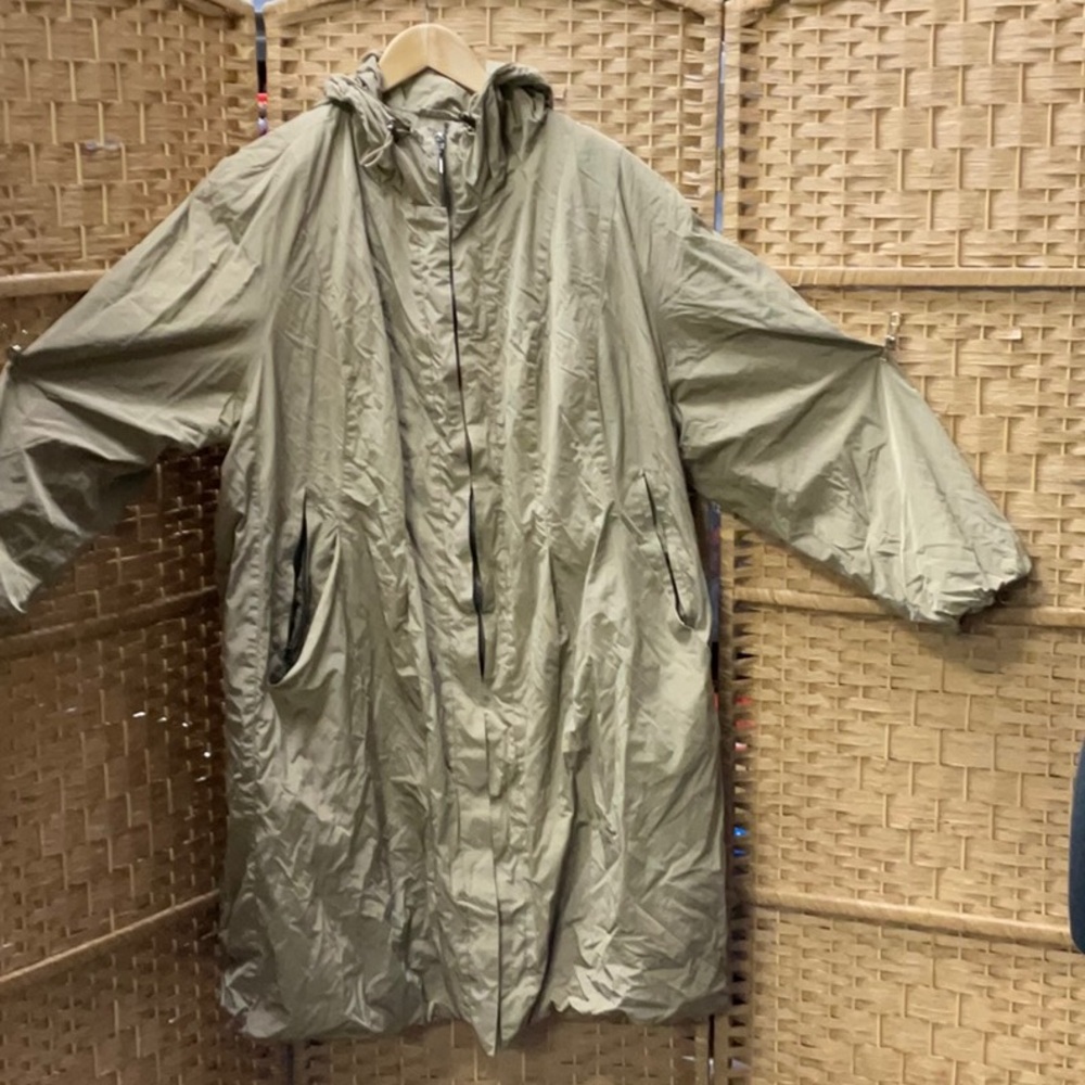 Coldwater Creek Olive Hooded Anorak Coat